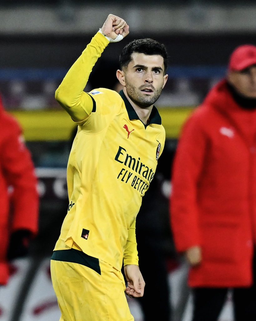 Super sub Pulisic’s double secures joint-top spot for Rossoneri