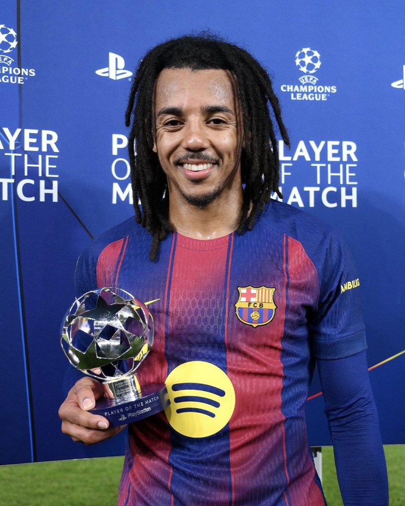 Jules Koundé’s brace makes history in Barça UCL comeback