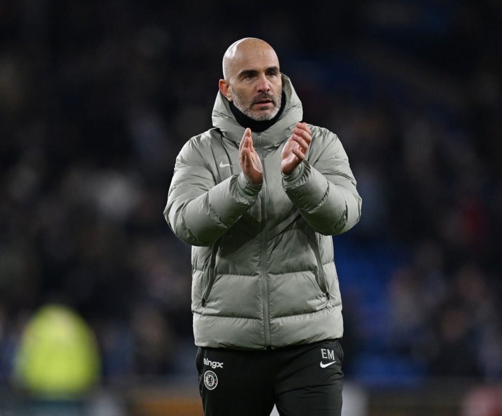 Enzo Maresca reacts to away fans singing at Cardiff City