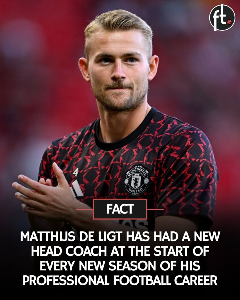 Matthijs de Ligt has had a new coach at start of every year in his career