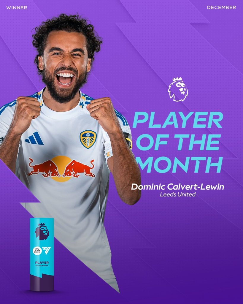 Dominic Calvert-Lewin wins PL Player of the Month of December