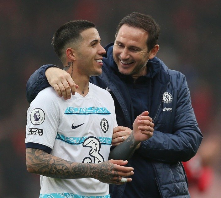 Enzo Fernandez models Frank Lampard’s game