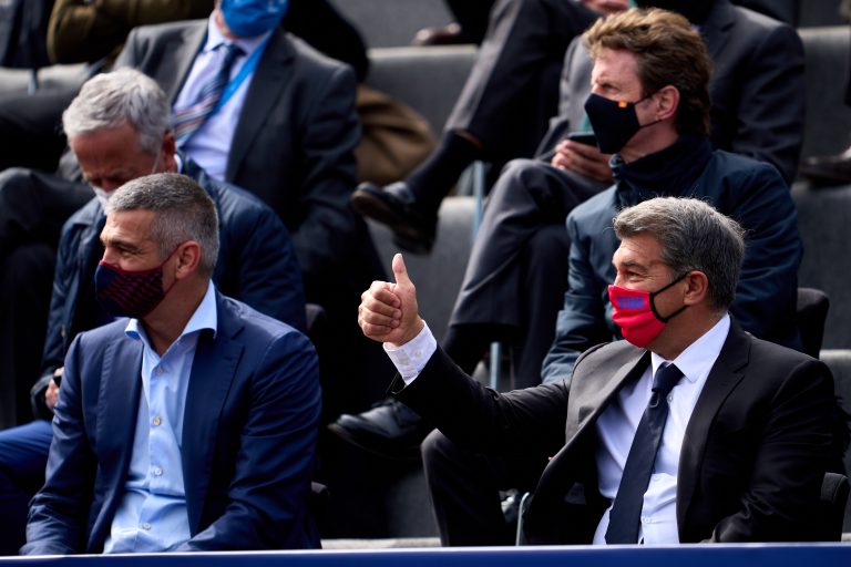 Joan Laporta reacts as Madrid stumble hands Barcelona title advantage Joan Laporta reacts as Madrid stumble hands Barcelona title advantage