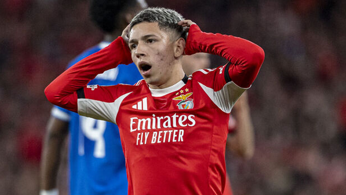 UEFA bans Benfica winger Gianluca Prestianni for six matches over homophobic abuse of Vinicius Jr