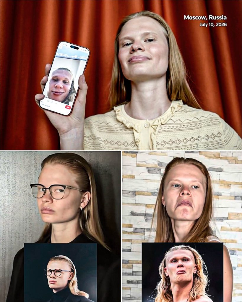 Russian model goes viral for uncanny resemblance to Erling Haaland