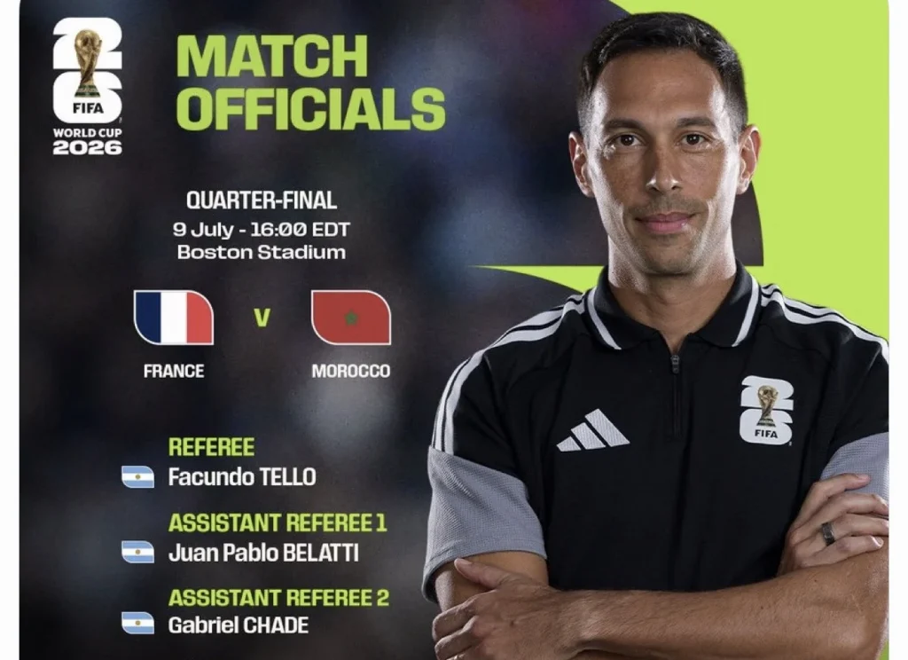 FIFA appoints all-Argentine officiating team for France, Morocco quarter-final FIFA appoints all-Argentine officiating team for France, Morocco quarter-final