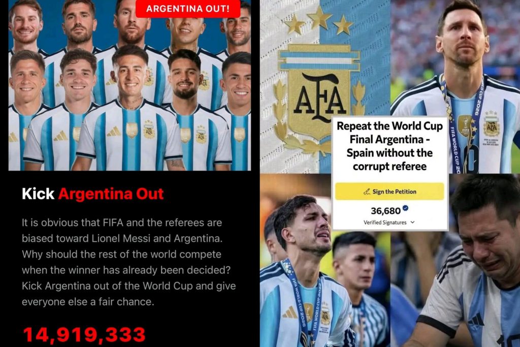 Two petitions go viral as Argentines want replay while public wants them kicked out
